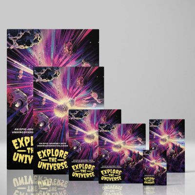 Explore the Universe - Astronauts and Cosmic Explosion Poster