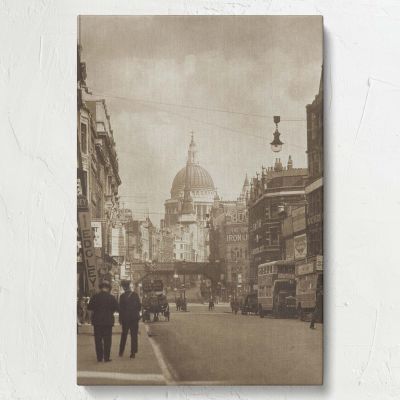Fleet Street London - Cityscape with St. Paul's Cathedral By Harry Moult 