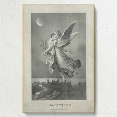 Heavenward - Angel Carrying Child in Celestial Scene By Charles Lubrecht 