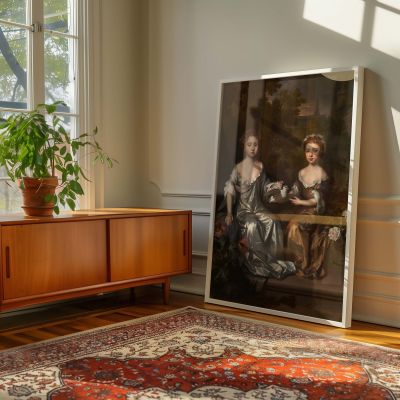 Henrietta and Mary Hyde by Willem Wissing - Nature Setting with Soft Draped Fabric 