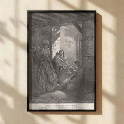 House of Martha and Mary - Gospel Lesson Scene by Gustave Dore 