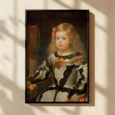 Infanta Maria Marguerita - Velazquez Child in Pale Pink with Dog 