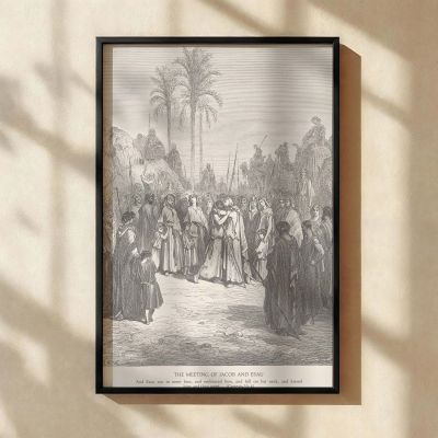 Jacob and Esau Reunite - Gustave Dore Biblical Reconciliation Scene 
