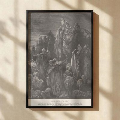 Jacob Enters Egypt - Gustave Dore Family and Flocks in Biblical Arrival 