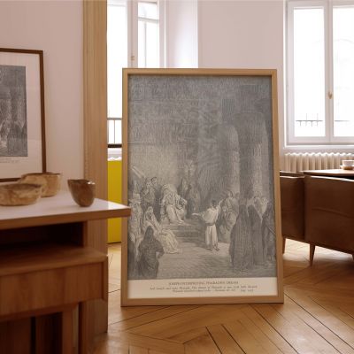 Joseph Interprets Pharaoh's Dream - Gustave Dore Courtroom Prophecy Scene 