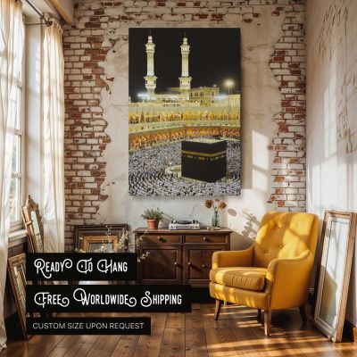 Kaaba at Masjid al-Haram - Sacred Mecca Scene Islamic Photo Art 