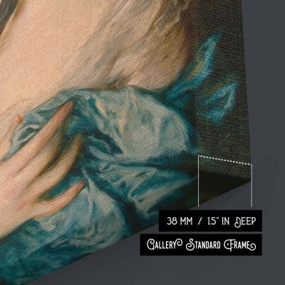 Lady in Blue Dress - Thomas Gainsborough Soft Rococo Portrait with Pale Tones 