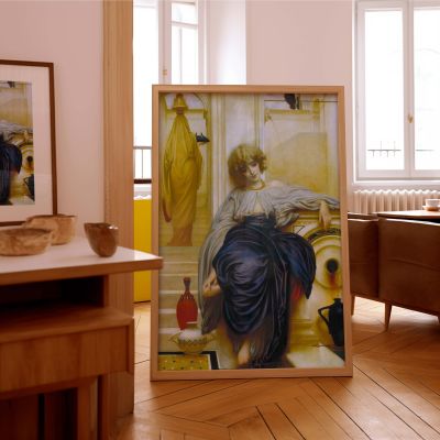 Lieder Ohne Worte - Classical Portrait of Woman by Frederic Leighton Canvas Art 