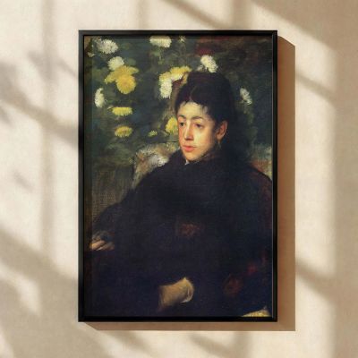 Mademoiselle Malot Seated by Edgar Degas - Yellow Blooms with Shadow Tones 