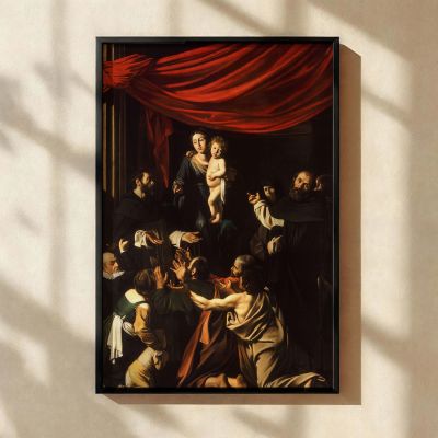 Madonna of the Rosary - Virgin Mary with Saints by Caravaggio 