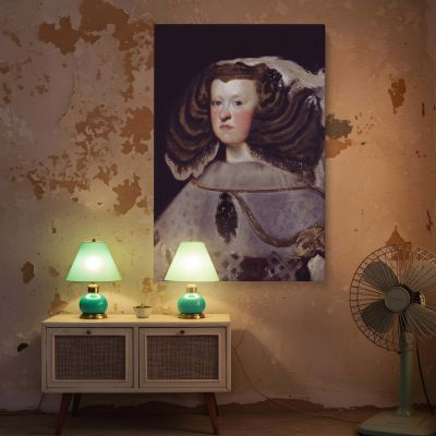 Mariana of Austria - Velazquez Baroque Queen in Blue and Silver Gown 