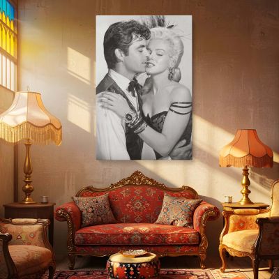 Marilyn and Rory Calhoun - Romantic Film Scene Poster 