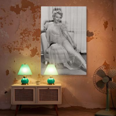 Marilyn in Sheer Gown - Soft Glamour Vintage Print 