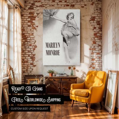 Marilyn Monroe 1957 Avedon - Iconic Actress in Elegant Framed Canvas Print 