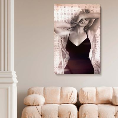 Marilyn Monroe Classic Black Dress Photo - Vintage Hollywood Glamour by Wicker Chair 