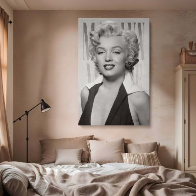 Marilyn Monroe Elegant Portrait - Retro Style Canvas Wall Art Print 