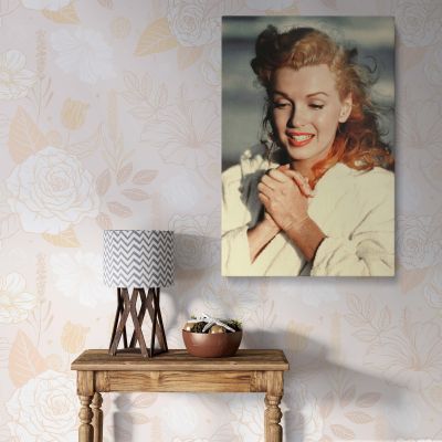 Marilyn Monroe in Bikini - Iconic Actress Wall Canvas Gift for Her 