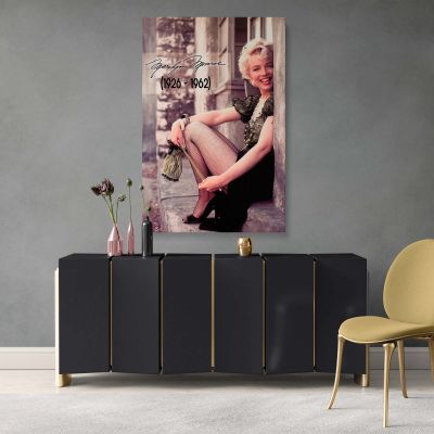 Marilyn Monroe in Lace Blouse - Vintage 1956 Glamour Wall Art Canvas 