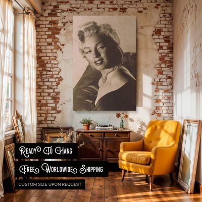 Marilyn Monroe Sepia Toned Glamour - Elegant Woman Portrait 