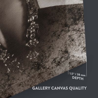 Marilyn Monroe Smiling in Sequin Gown - Retro Glamour Wall Canvas Art 