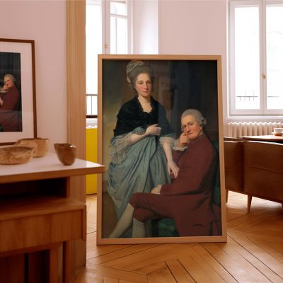 Mr. and Mrs. William Lindow - Georgian Couple Portrait by George Romney Canvas 