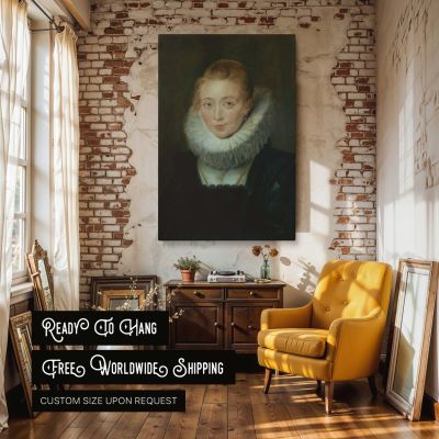 Noble Lady Portrait by Pieter Paul Rubens - Regal Woman in Rich Earth Tones 