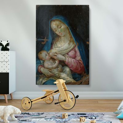 Nuestra Senora de Belen - Virgin Nursing Christ in Classic Icon Style