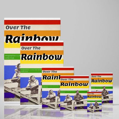 Over the Rainbow - Smiling Couple with Inspirational Quote