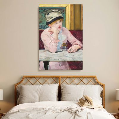 Plum Brandy - French Impressionist Cafe Scene by Edouard Manet 