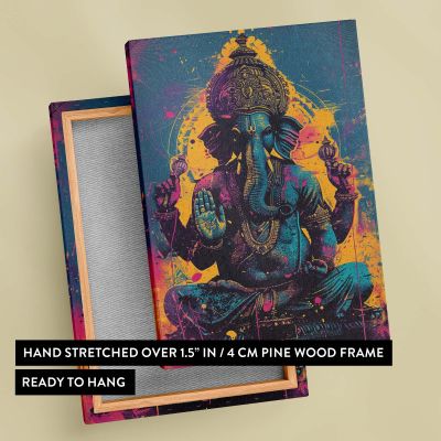 Pop Art Ganesha - Bold Hindu God in Sacred Symbolism