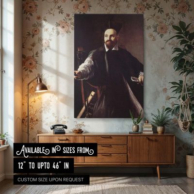 Portrait of Maffeo Barberini - Refined Noble Pose by Caravaggio 
