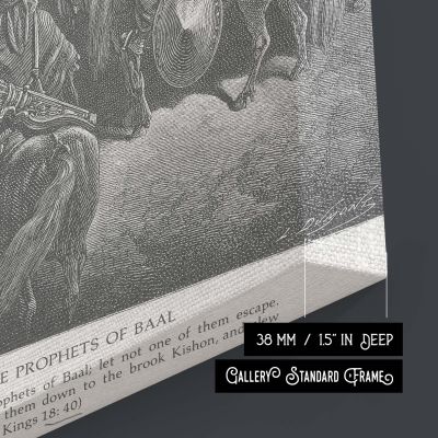 Prophets of Baal on Mount Carmel - Gustave Dore Rocky Showdown Scene 