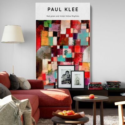 Red, Green, Violet-Yellow Rhythms - Abstract Color Geometry By Paul Klee 