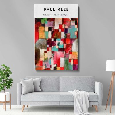 Red, Green, Violet-Yellow Rhythms - Abstract Color Geometry By Paul Klee 