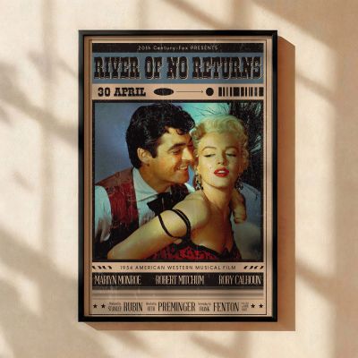 River of No Return Poster - Retro Glam Movie Decor 