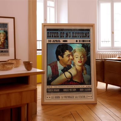 River of No Return Poster - Retro Glam Movie Decor 