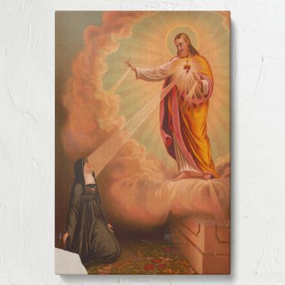 Sacred Heart Apparition - Vision to Nun in Clouds