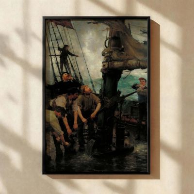 Sailor Crew at Sea by Henry Scott Tuke - Ocean Action with Weathered Figures 