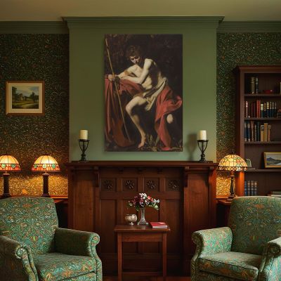 Saint John in the Wilderness - Solitude and Reflection by Caravaggio 