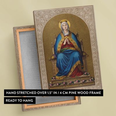 Saint Mary the Virgin - Royal Robes on Throne Scene By A. Schleich after Hess 