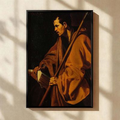Saint Thomas - Velazquez Apostle Holding Scroll in Warm Tones 