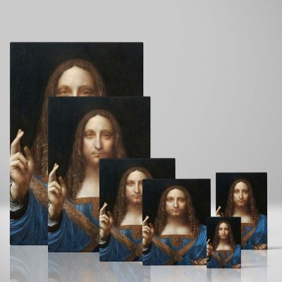 Salvator Mundi - Christ Blessing with Crystal Orb By Leonardo da Vinci 