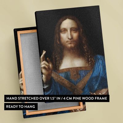 Salvator Mundi - Christ Blessing with Crystal Orb By Leonardo da Vinci 