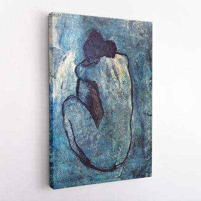 Pablo Picasso: Women Blue Nude Artistic Famous Painting Photo Print Canvas Wall Posters