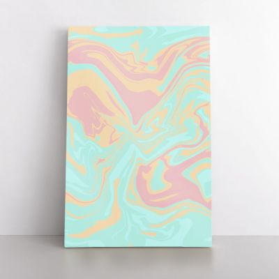 Modern Marble Painting Abstract Art Photo Print on Canvas with Frame Wall Mural