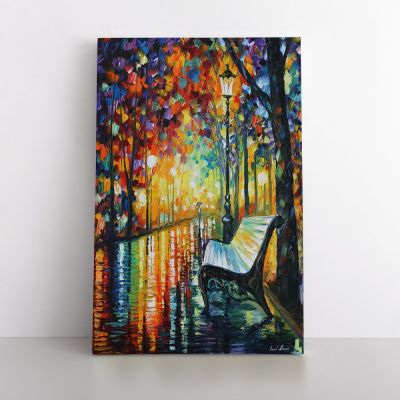 Palette Knife Art "She Left" Oil Painting by Leonid Afremov Photo Print Canvas with Frame Home Decor Wall Mural