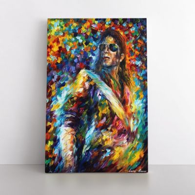 Michael Jackson Palette Knife Art Oil Painting by Leonid Afremov Photo Print on Canvas Wall Mural Hanging Gift