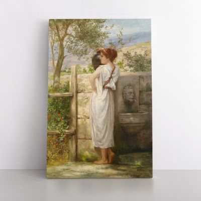 Henryk Hector Siemiradzki: Famous Artist At the Well Painting Print on Canvas