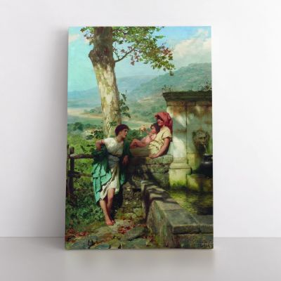 Portrait Painting by Henryk Hector Siemiradzki Photo Print on Canvas