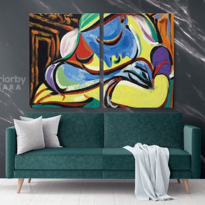Pablo Picasso Jeune Fille Endormie Famous Artistic Modernism Painting Photo Print on Canvas Home Decor Wall Mural